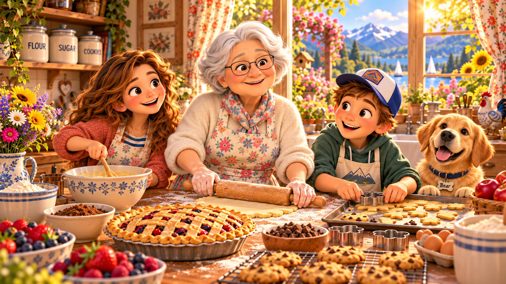Grandma's Kitchen baking scene